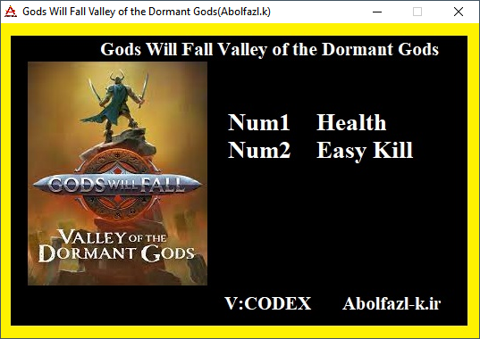 Gods Will Fall - Valley of the Dormant Gods Trainer +2