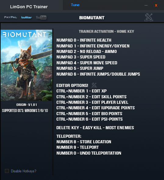 BioMutant v1.0.2 Trainer +16