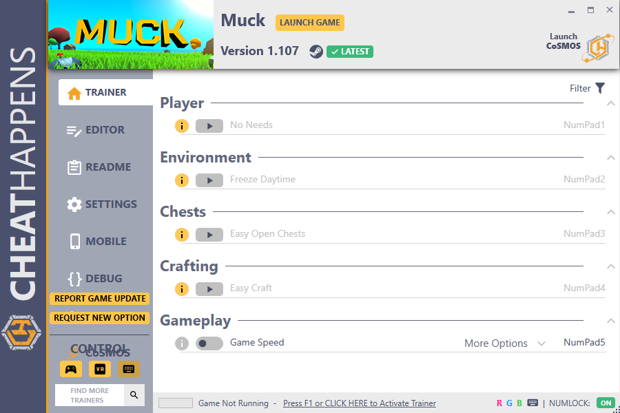 Muck v1.107 Trainer +18