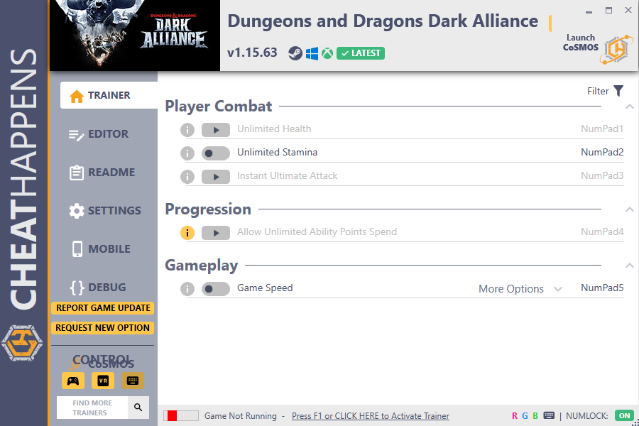 Dungeons and Dragons: Dark Alliance v1.15.63 HF  Trainer +15