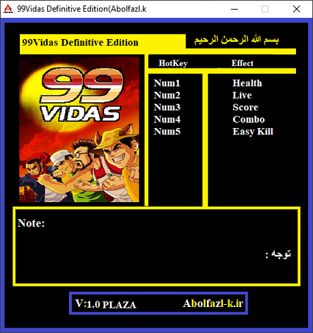 99Vidas - Definitive Edition Trainer +5