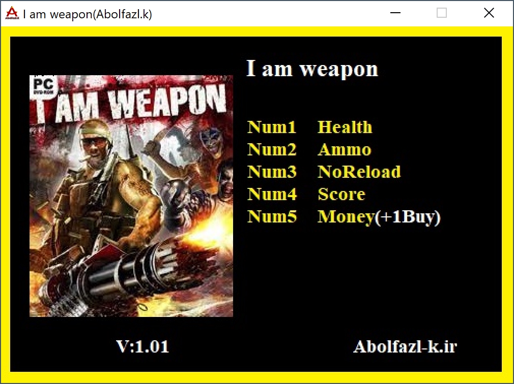 I Am Weapon v1.01 Trainer +5