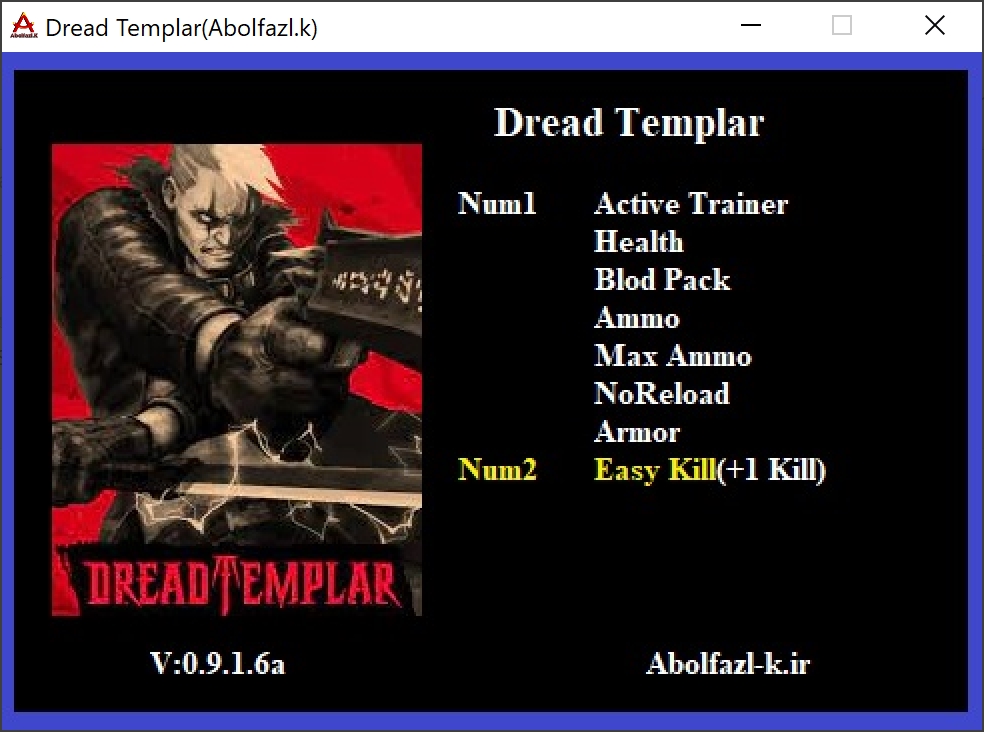 Dread Templar v0.9.1.6a Trainer +7