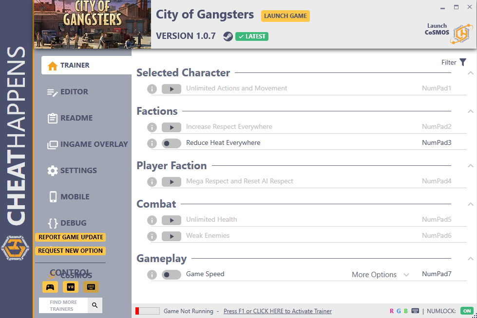 City of Gangsters Trainer +14