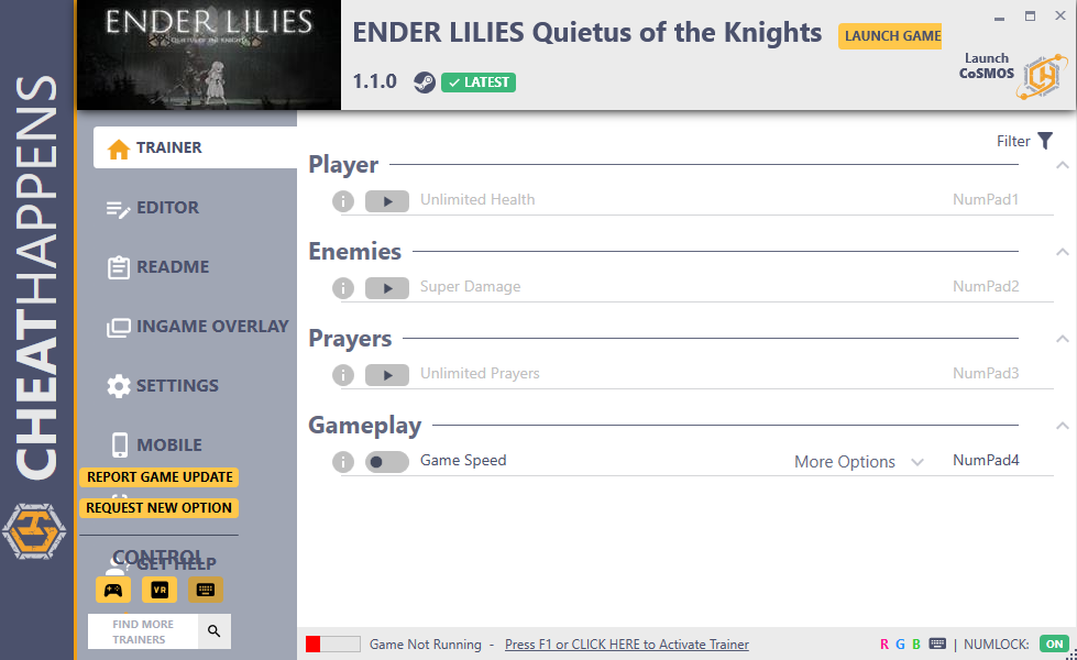 ENDER LILIES: Quietus of the Knights v1.1.0 Trainer +11