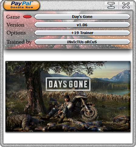 Day's Gone v1.06 Trainer +19