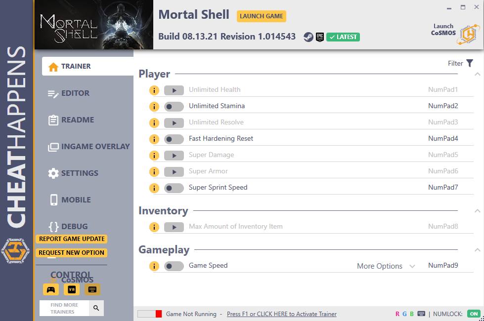 Mortal Shell vBuild 08.13.21 Revision 1.0.14543 Trainer +11