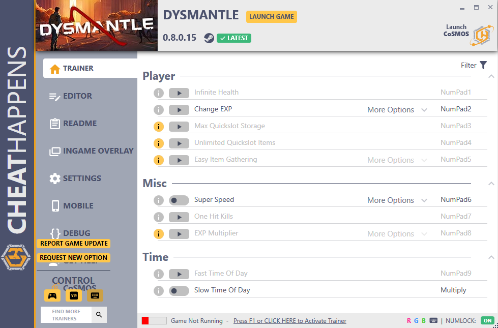 DYSMANTLE v0.8.0.15 Trainer +11