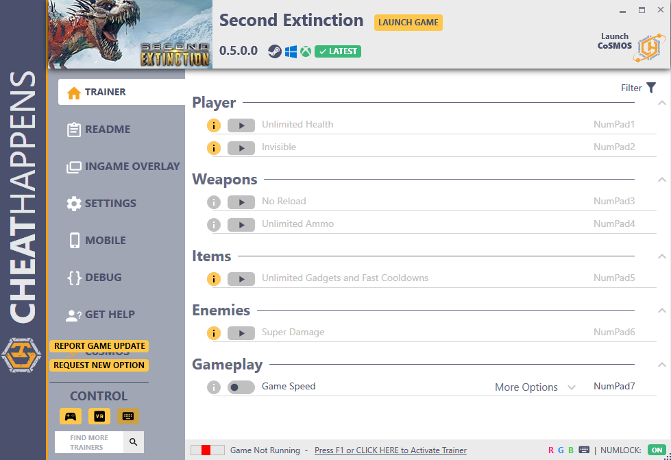 Second Extinction v0.5.0.0 Trainer +7