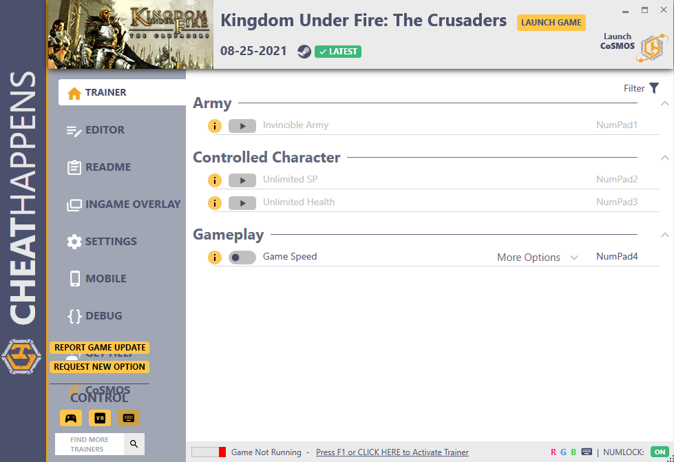 Kingdom Under Fire: The Crusaders Trainer +6