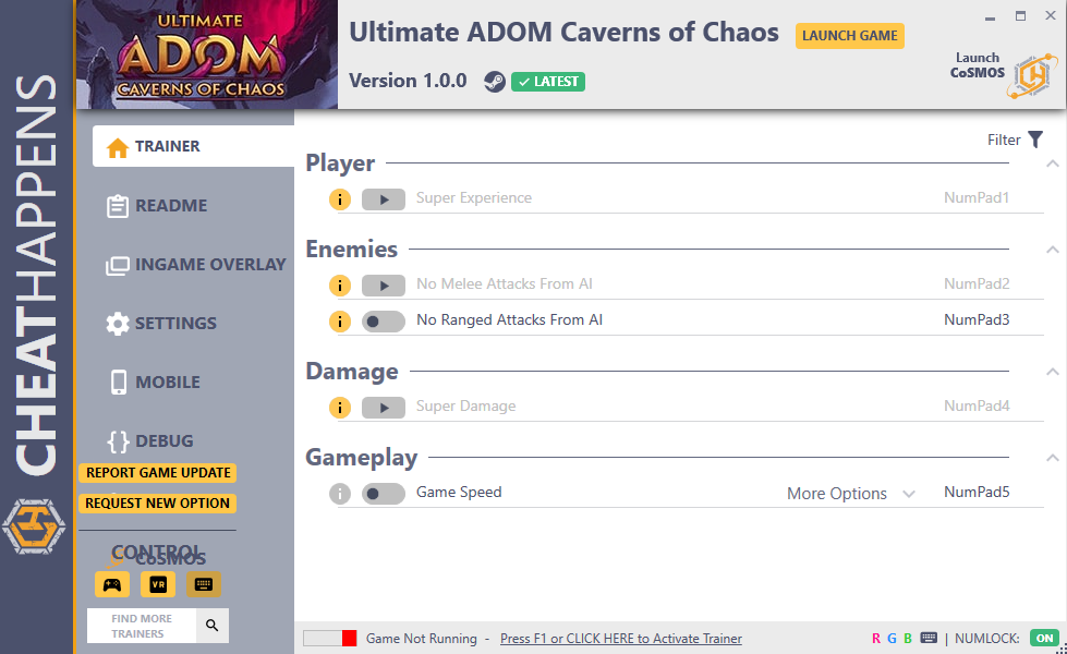 Ultimate ADOM - Caverns of Chaos Trainer +5