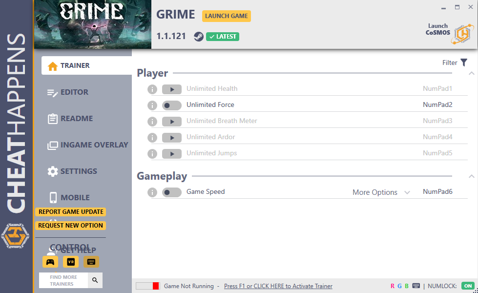 GRIME v1.1.121 Trainer +23