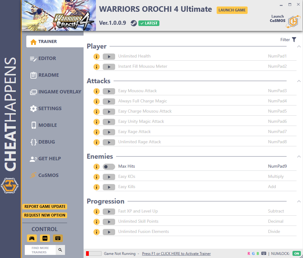 Warriors Orochi 4 Ultimate v1.0.0.9  Trainer +17