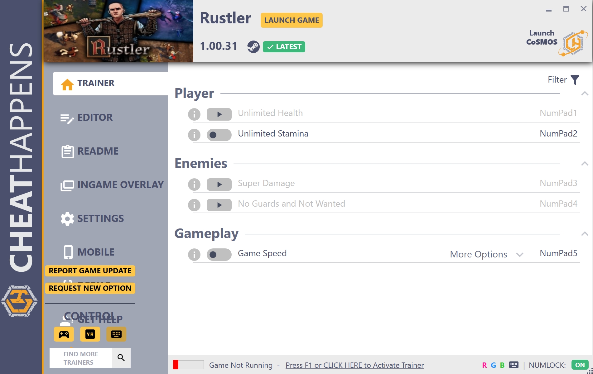 Rustler - Grand Theft Horse v1.00.31 Trainer +12