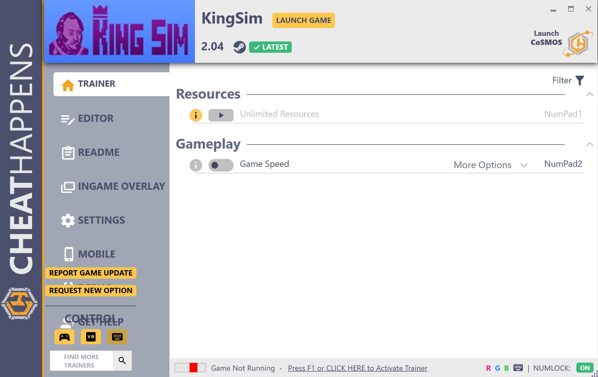 KingSim v2.04 Trainer +3