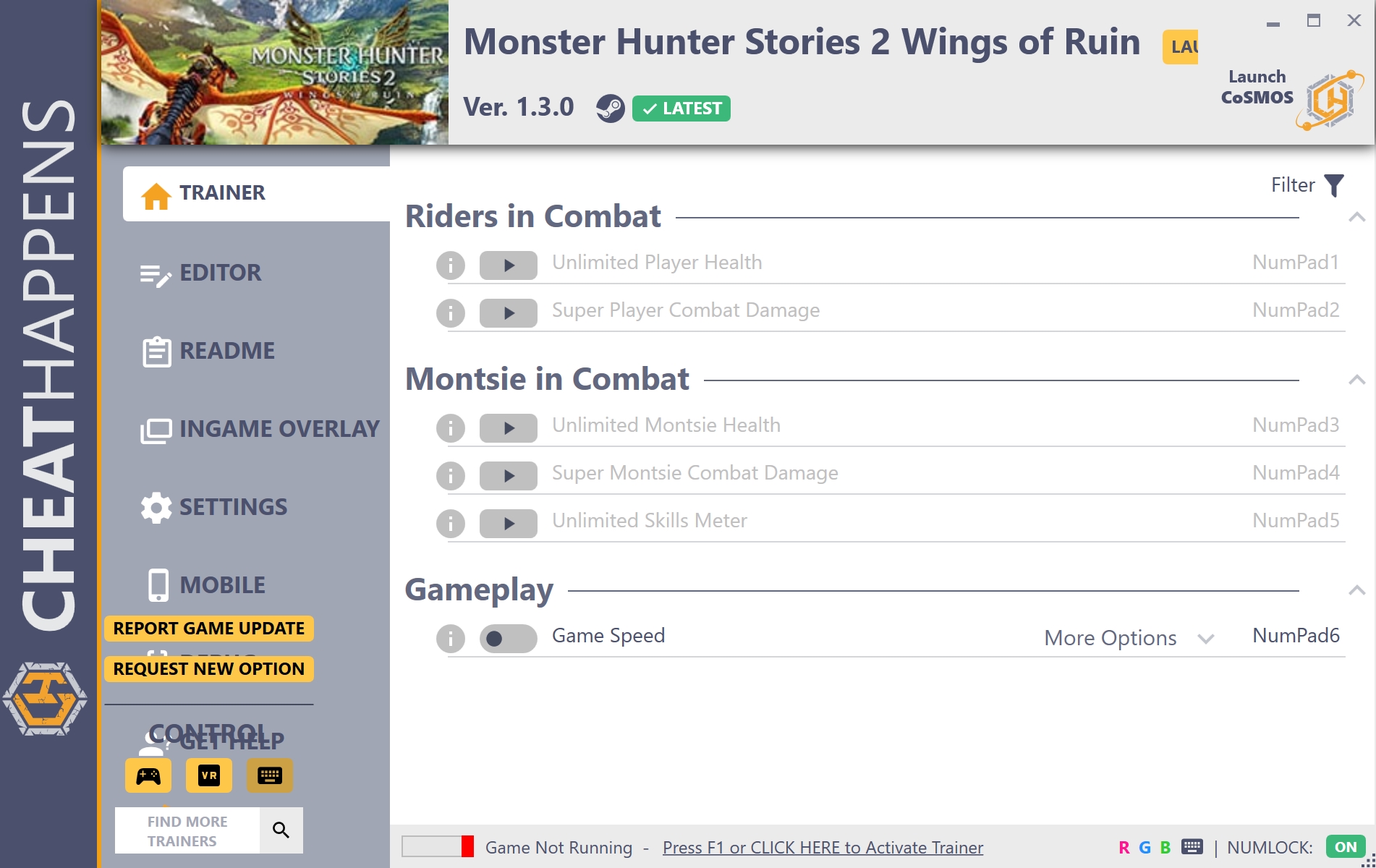 Monster Hunter Stories 2: Wings of Ruin v1.3.0 Trainer +59