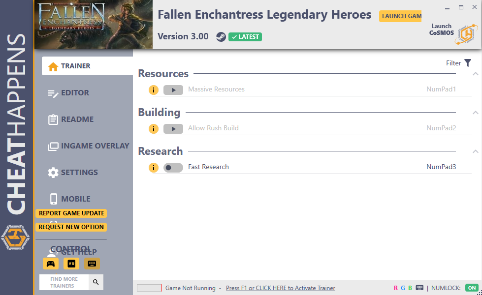 Fallen Enchantress: Legendary Heroes v3.00 Trainer + 12