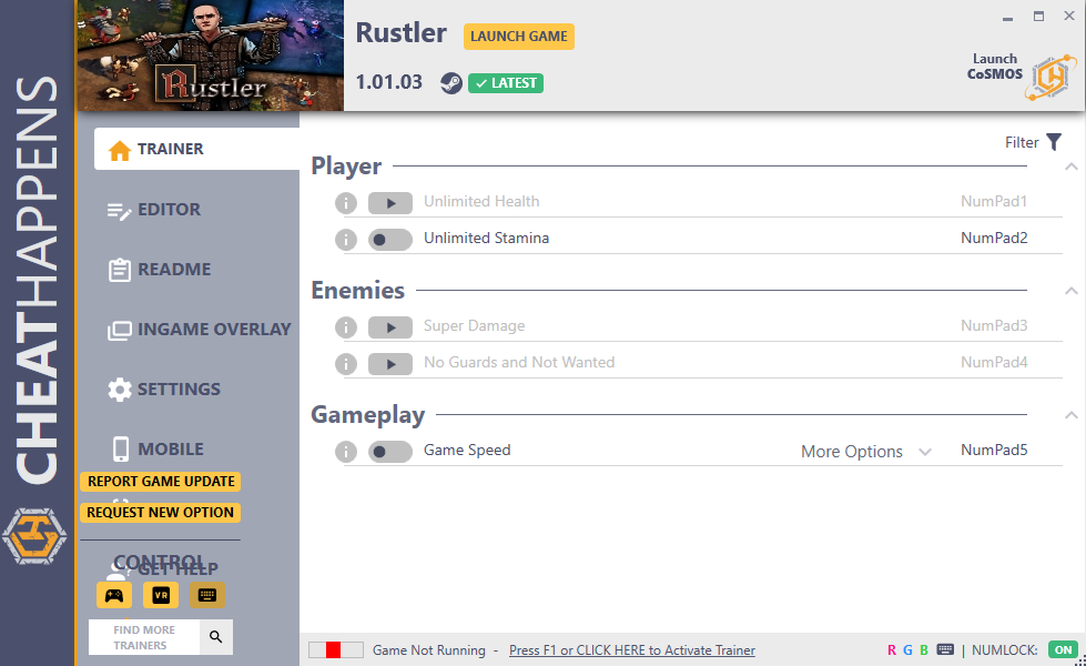 Rustler - Grand Theft Horse v1.01.03 Trainer +12