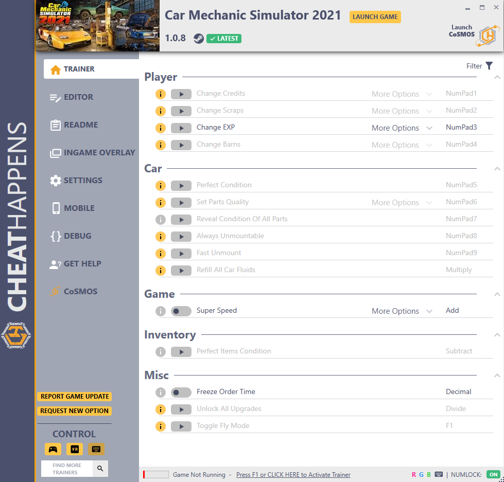 Car Mechanic Simulator 2021 v1.0.8 Trainer +20