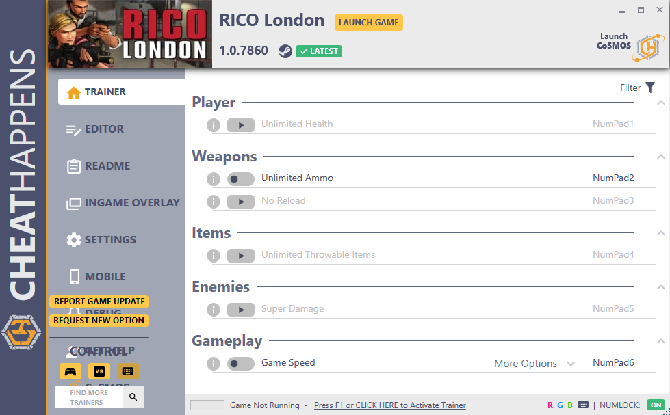 RICO: London v1.0.7860 Trainer +8