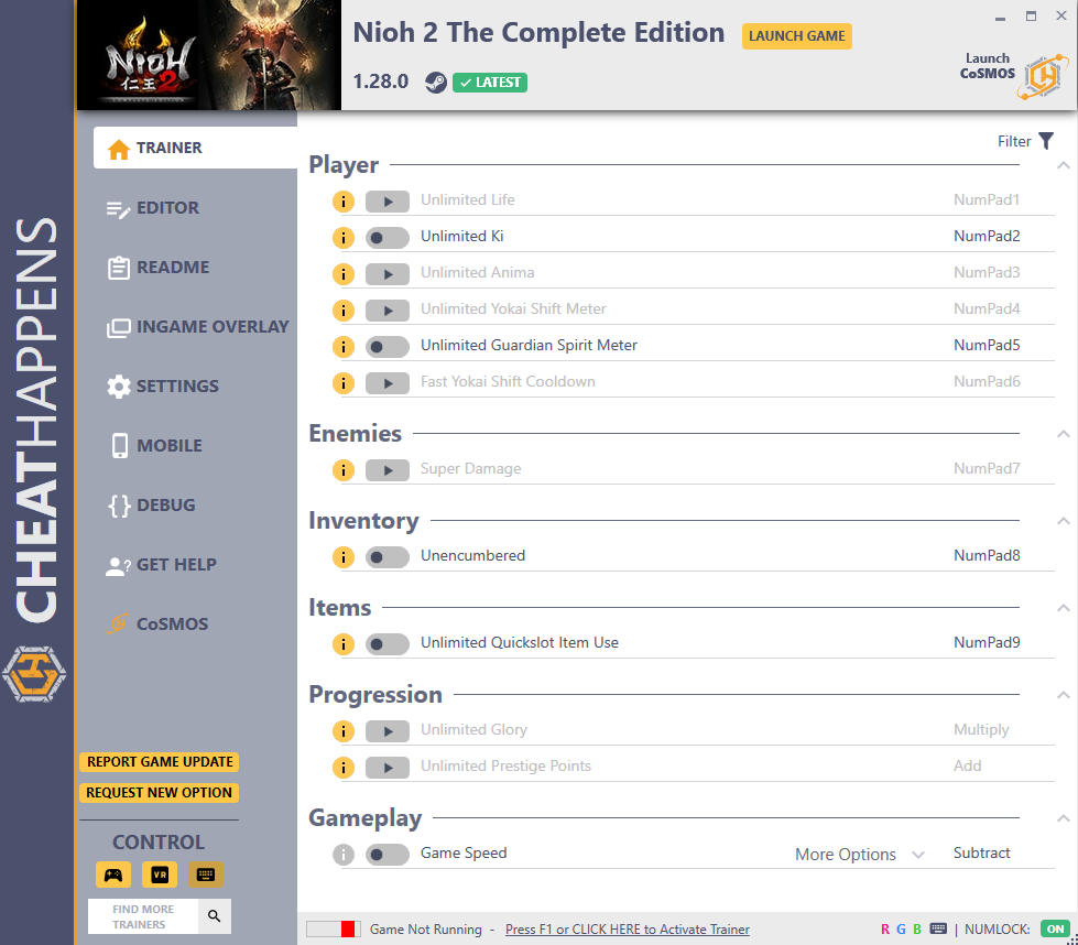 Nioh 2 - The Complete Edition v1.28.0 Trainer +57