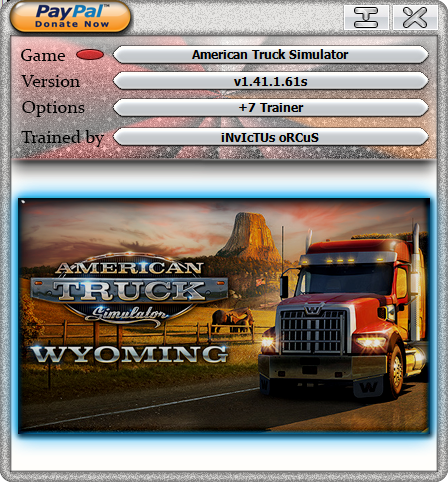 American Truck Simulator v1.41.1.61s Trainer +7