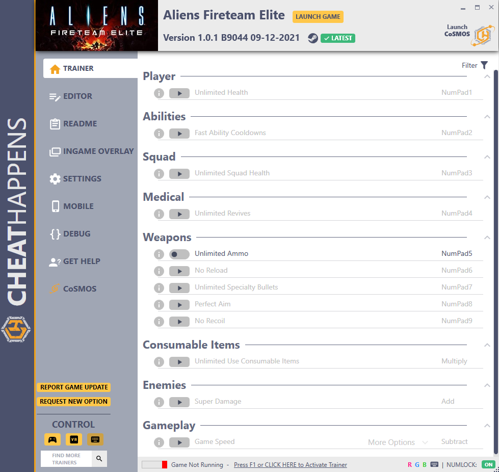 Aliens Fireteam Elite v1.0.1 B9044 Trainer +21