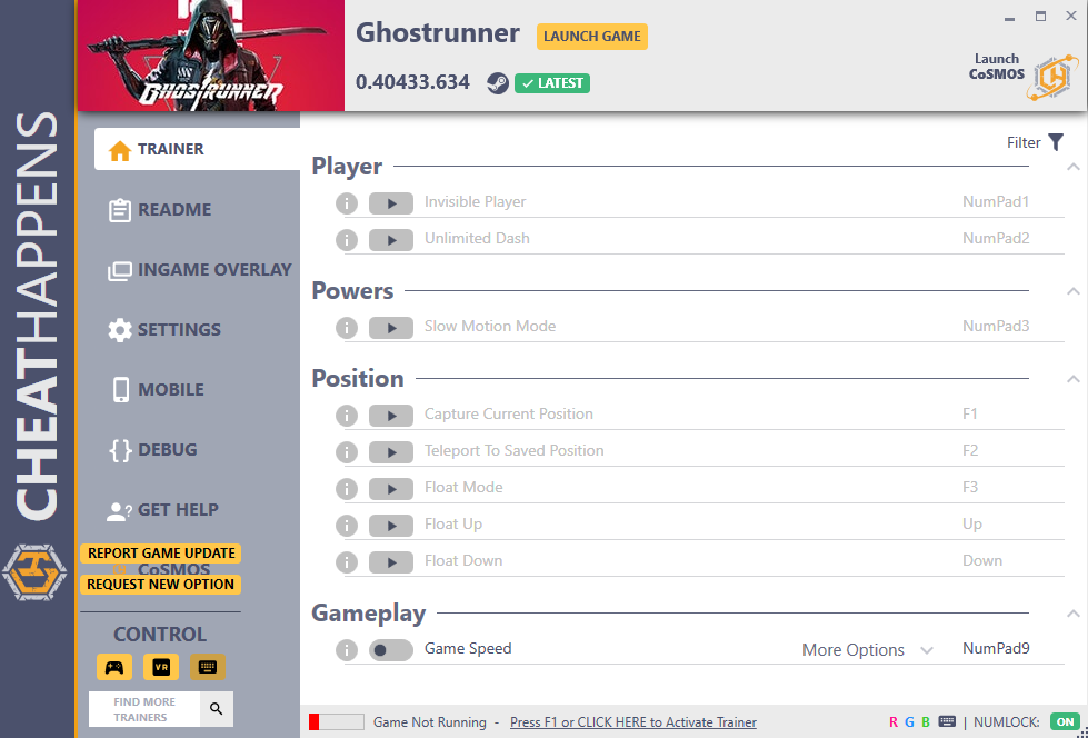 Ghostrunner v0.40433.634 Trainer +9