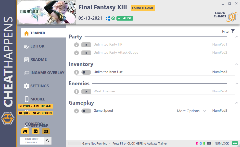 Final Fantasy XIII Trainer +8