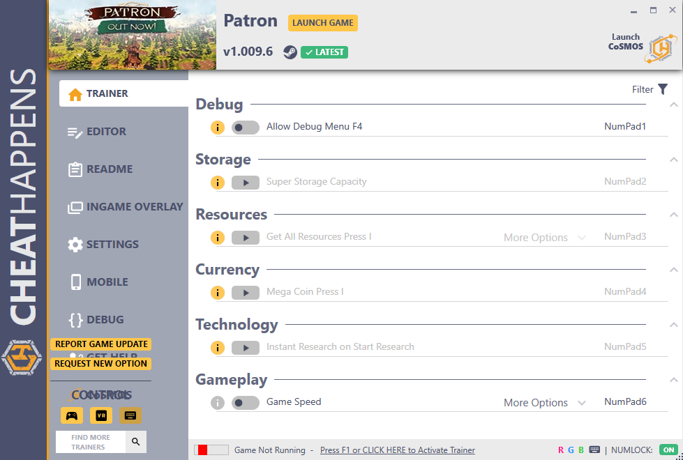 Patron v1.009.6 Trainer +7