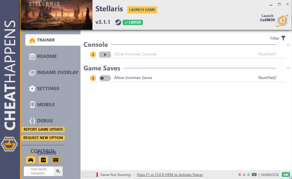 Stellaris v3.0.4 Trainer +2