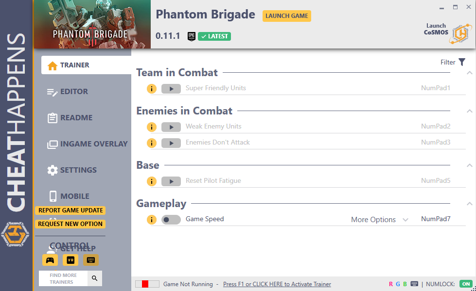 Phantom Brigade v0.11.1 Trainer +6