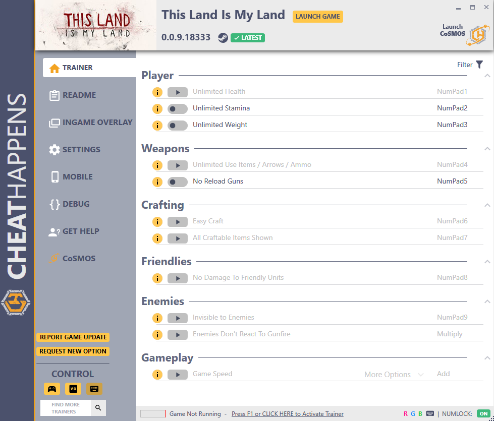 This Land is My Land v0.0.9.18333 Trainer +12