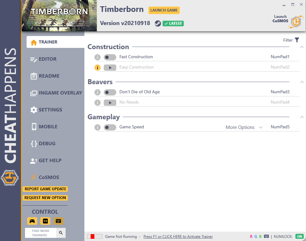 Timberborn v2021.09.18 Trainer +6