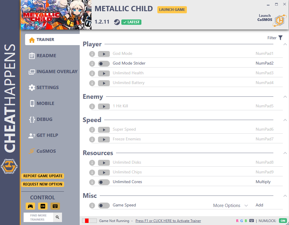 Metallic Child v1.2.11 Trainer +3