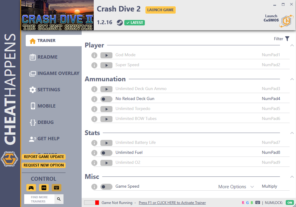 Crash Dive 2 v1.2.16 Trainer +10