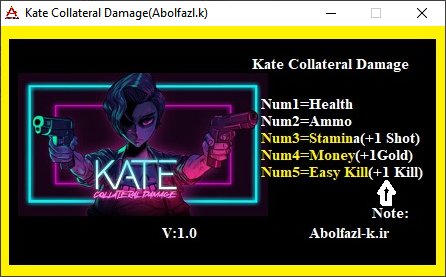 Kate Collateral Damage Trainer +5