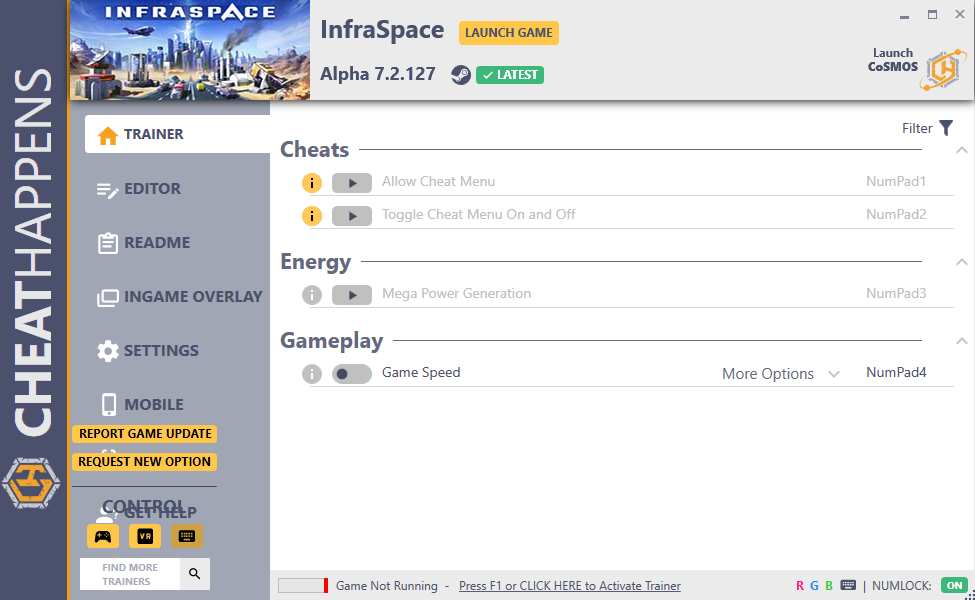 Infraspace vAlpha 7.2.127 Trainer +7