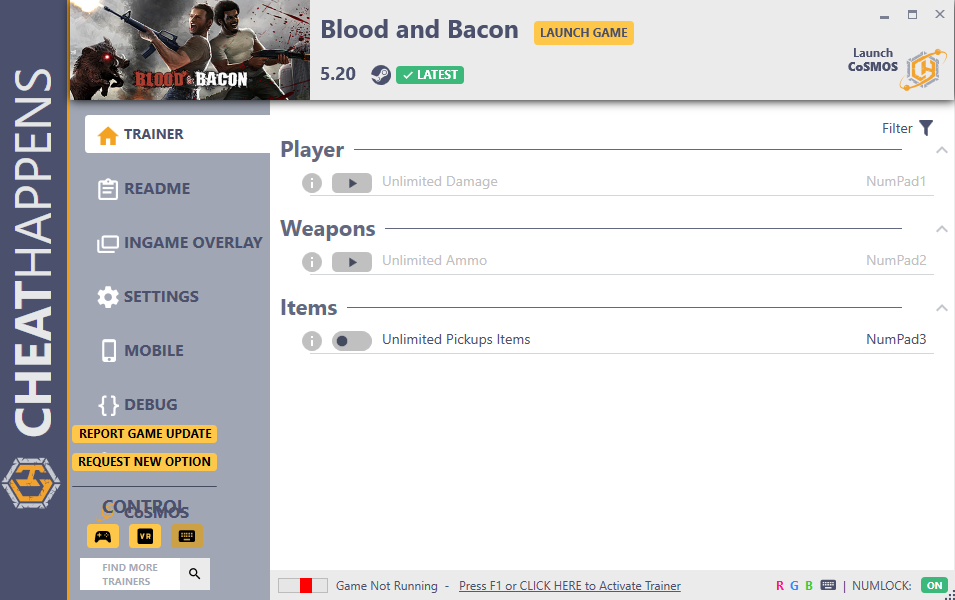 Blood And Bacon v5.20 Trainer +3