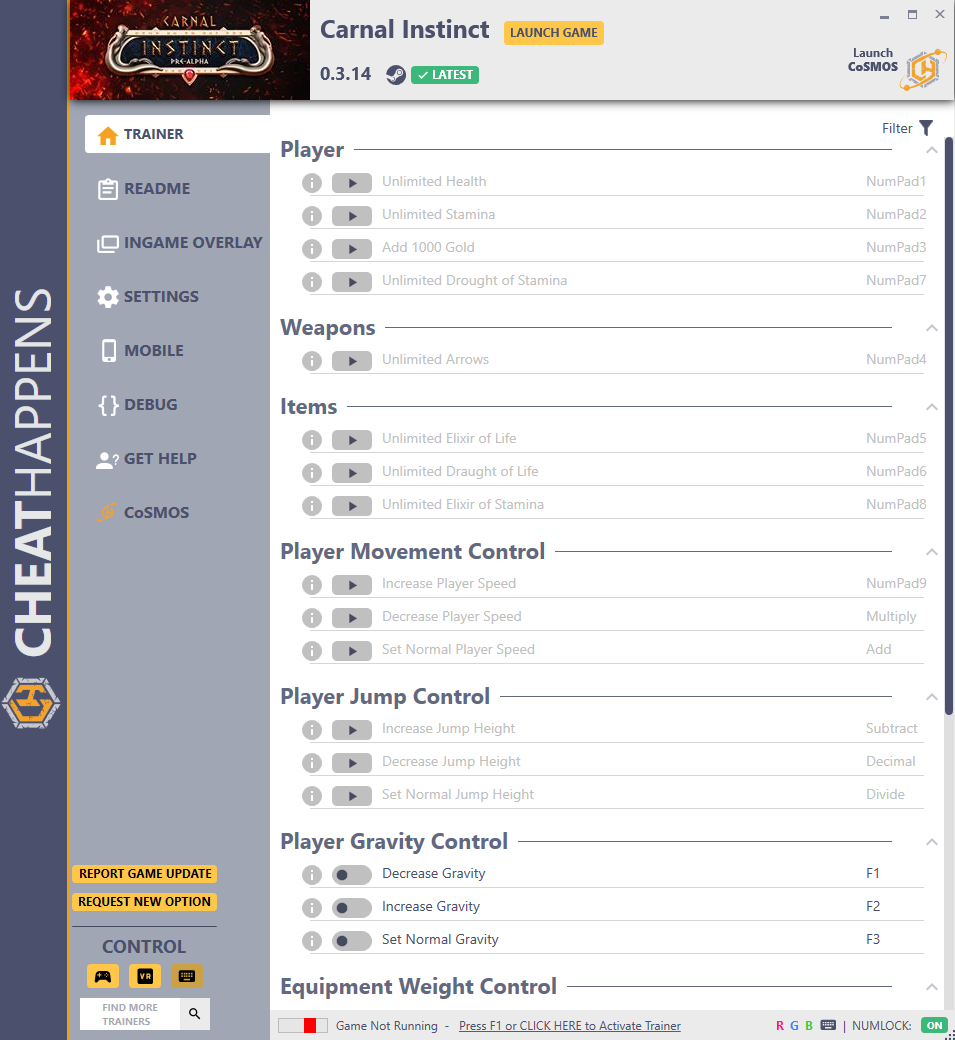 Carnal Instinct v0.3.14 Trainer +26