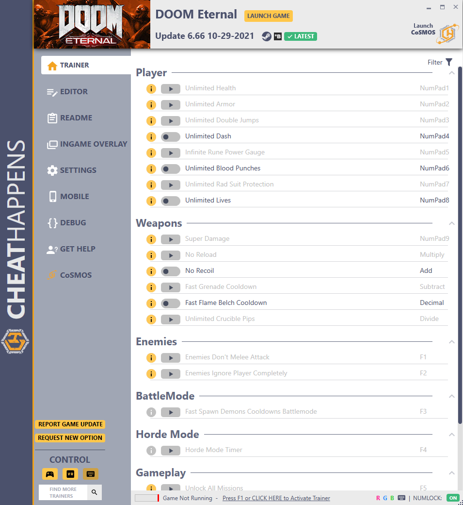 Doom Eternal v6.66 Trainer +33