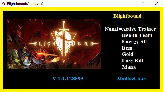 Blightbound v1.1.128893 Trainer +5