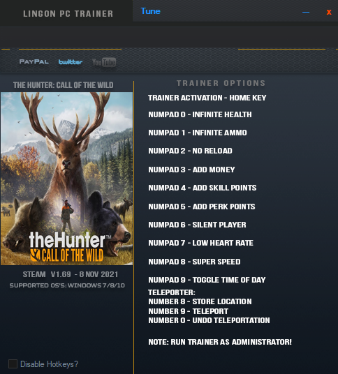 theHunter: Call of the Wild v1.69u Trainer +12