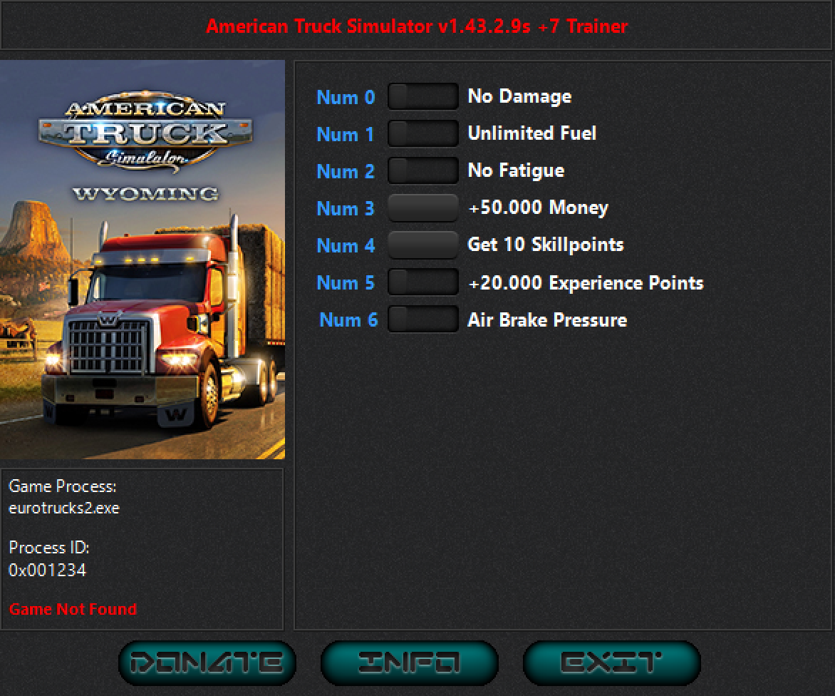 American Truck Simulator v1.43.2.9s Trainer +7