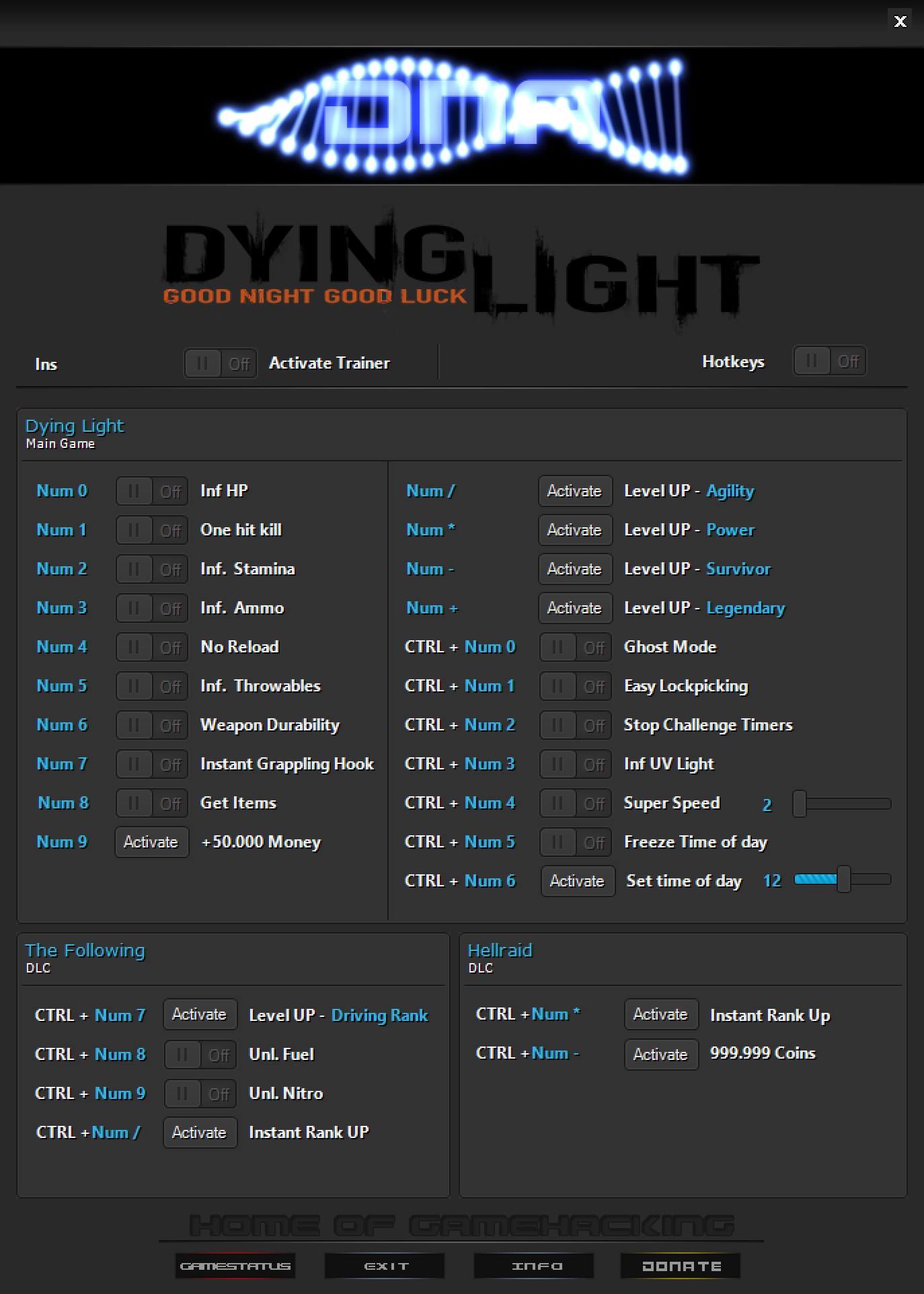 Dying Light v1.48.0 (08.02.2022) Trainer +27