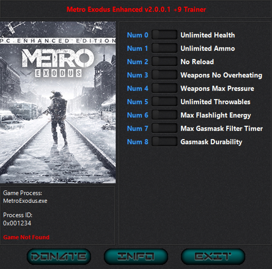 Metro Exodus Enhanced Edition v2.0.0.1 Trainer +9