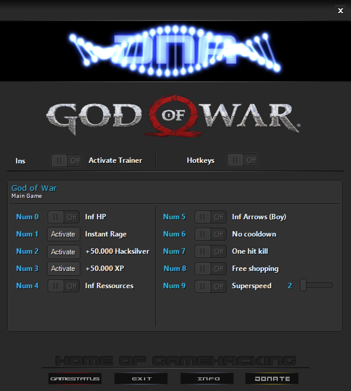 God of War v1.0.444.9051 (11.02.2022) Trainer +10