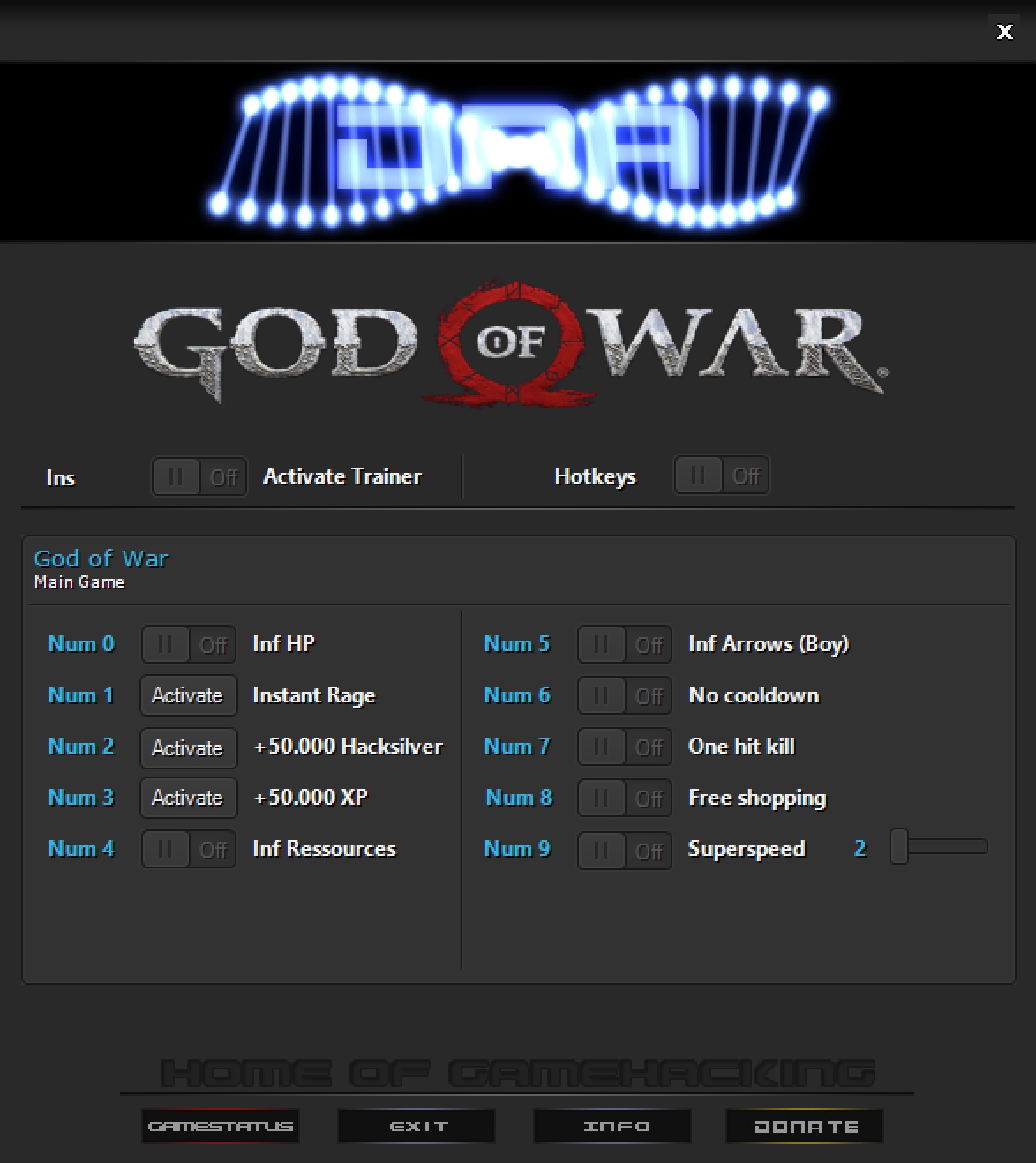 God of War v1.0.447.8000 (20.02.2022) Trainer +10