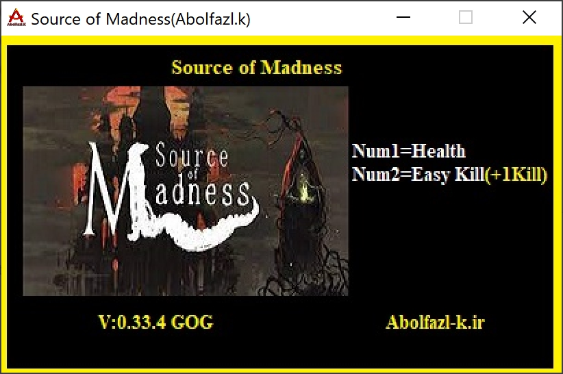 Source of Madness v0.33.4 Trainer +2