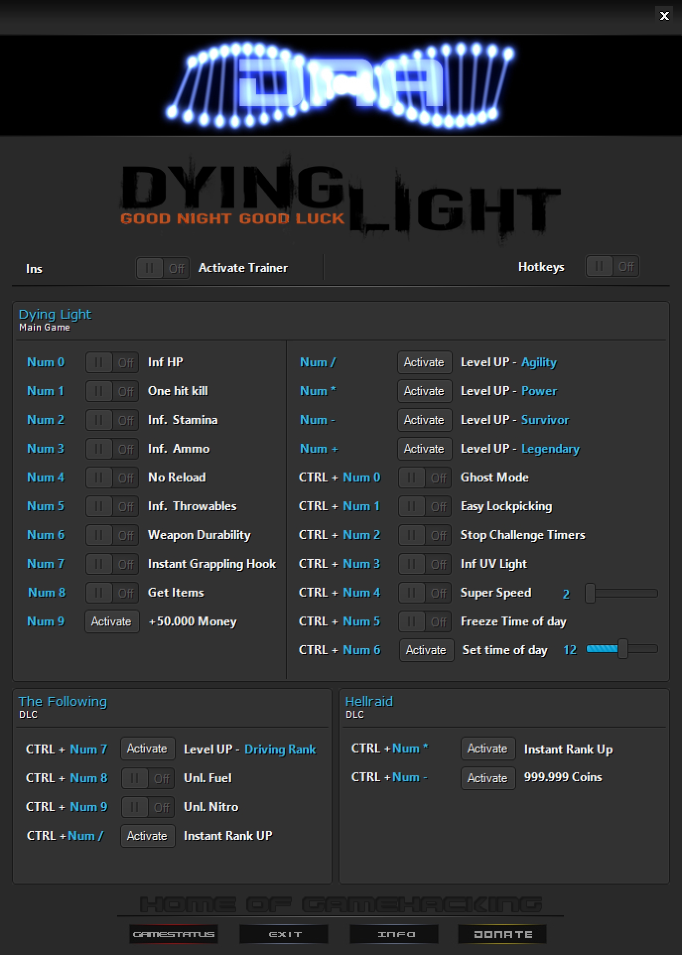 Dying Light v1.48.0 (16.03.2022) Trainer +27